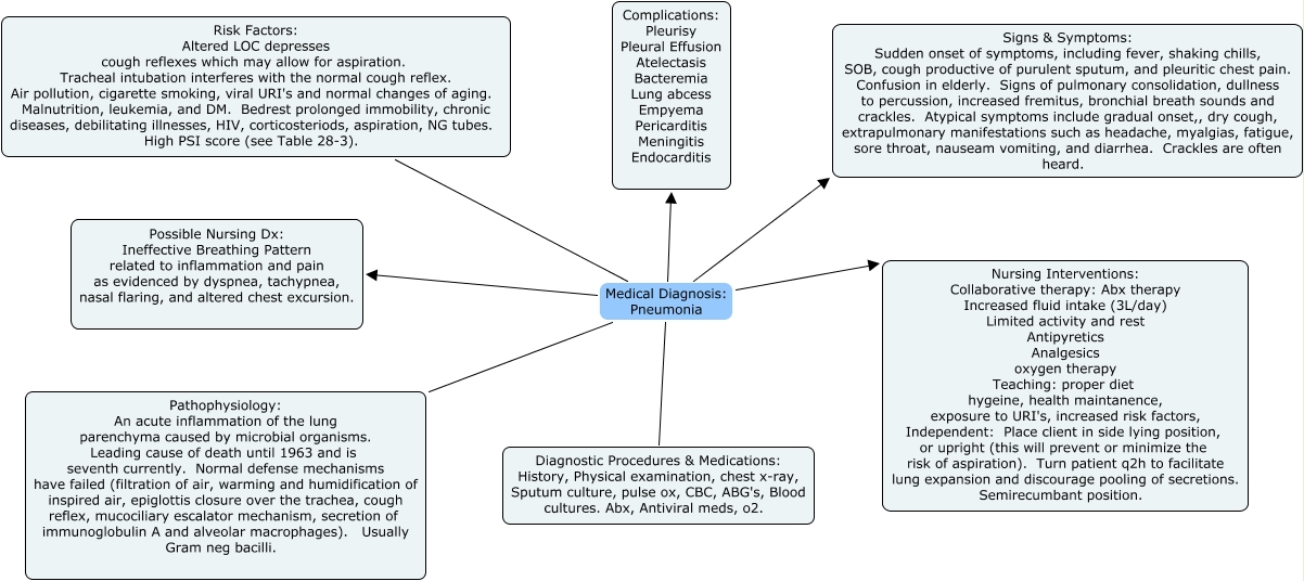 Pneumonia Concept Map